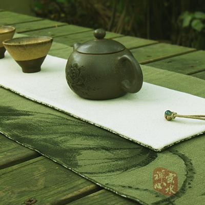 茶席设计绿色图片