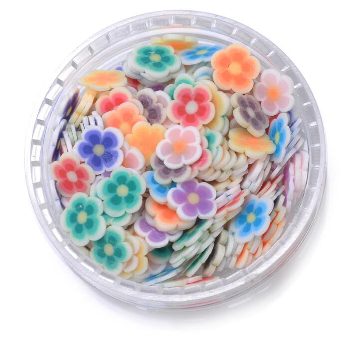 美甲贴片饰品软陶片指甲软陶梅花片指甲装饰品软陶条混色美甲用品