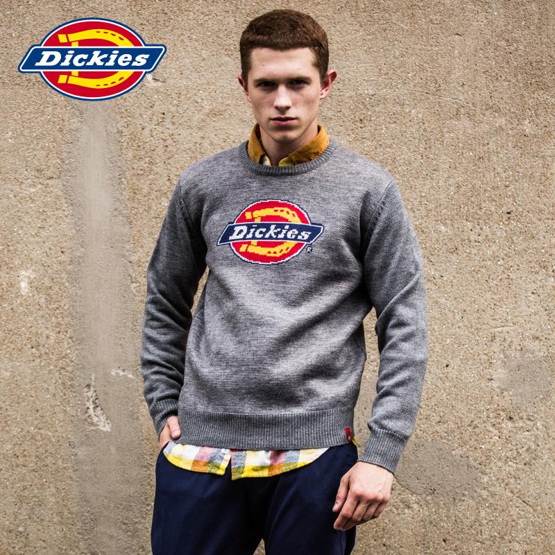 dickies男式dickies logo提花长袖套头毛衣143m30wd20
