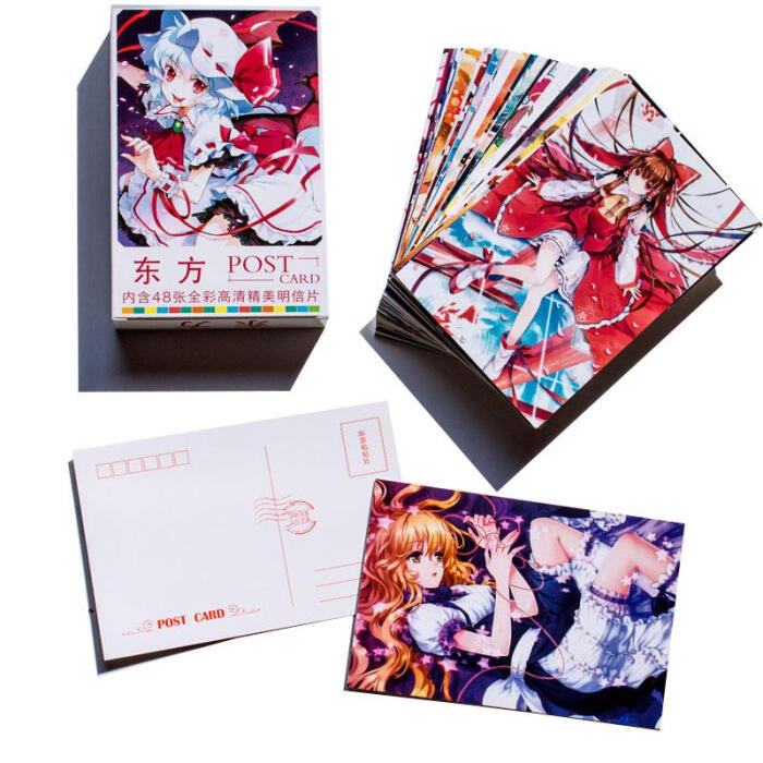 万事屋东方project 明信片 周边 博丽灵梦 雾雨魔理沙 48张