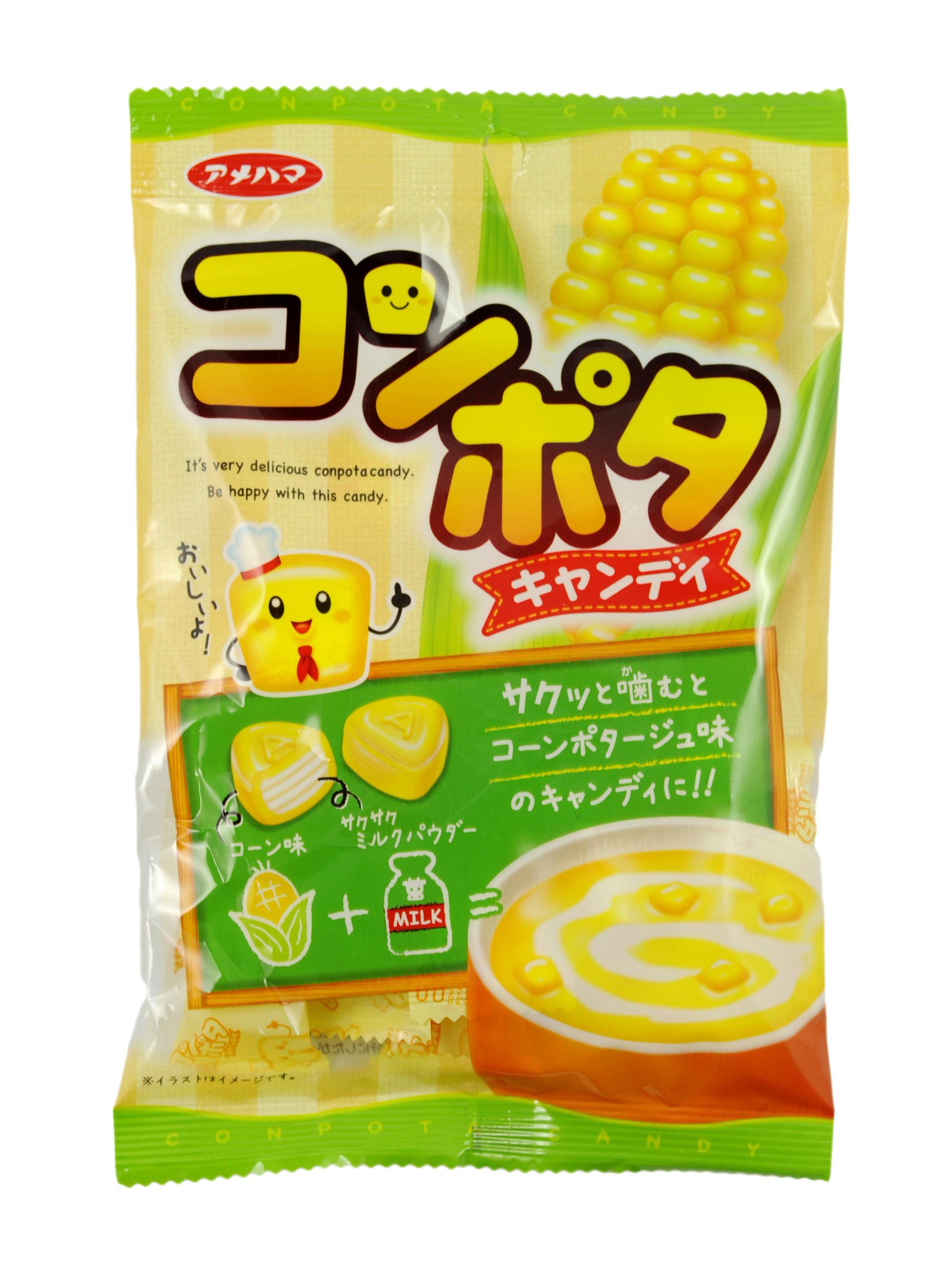 日本原装进口零食品 怡滨 玉米牛奶味糖 60g