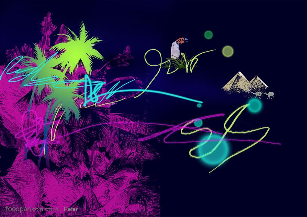 深蓝色紫色背景底纹