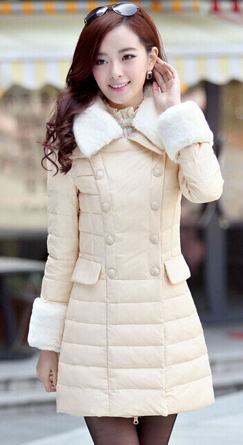 【包邮】新款冬装女外套 时尚韩版羽绒服毛领棉衣