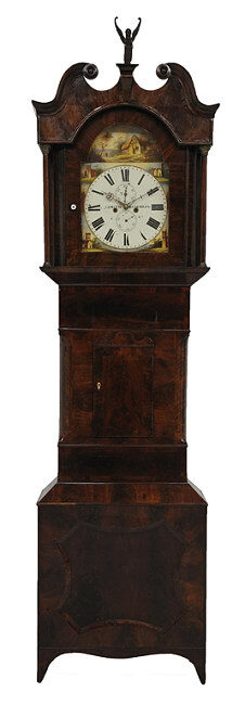 落地钟欧洲古董核桃木落地钟(19世纪)