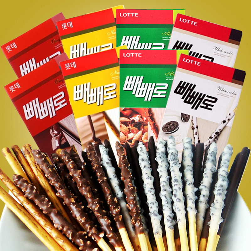 原产自韩国的乐天品牌这款套餐含有8盒巧克力棒