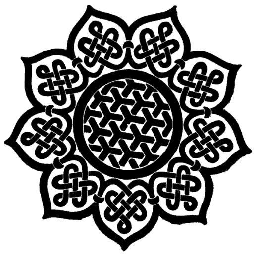 celtic knots 凯尔特结 图案,这种绳结式的图案出现在大概公元450年