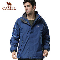 camel 骆驼户外服装 两件套保暖 男冲锋衣外套潮正品秋冬旅游装备