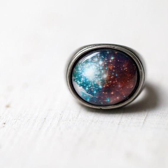 预订乌克兰设计师polina原创饰品丨宇宙星球系列丨星系戒指