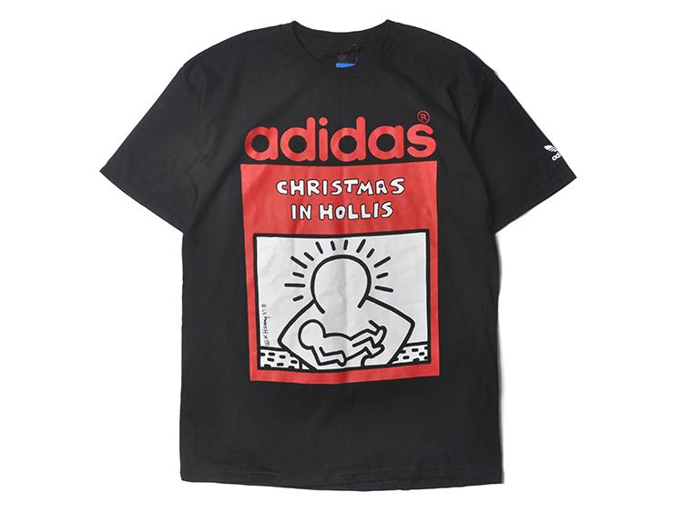 寄卖 现货 adidas keith haring 联名合作款黑色短袖t恤 ss级