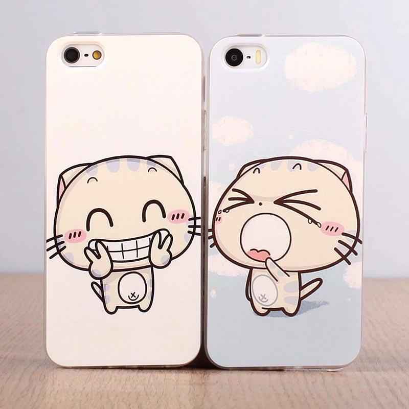iphone6手机壳可爱猫咪情侣苹果6plus.5s.5c手机壳硅胶全包软壳潮手机维修`送话器图片