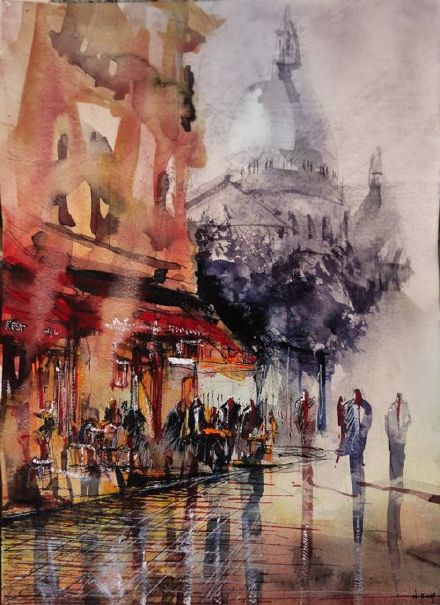 来自法国艺术家nicolas jolly 水彩绘画作品,最近总是能邂逅好多超赞