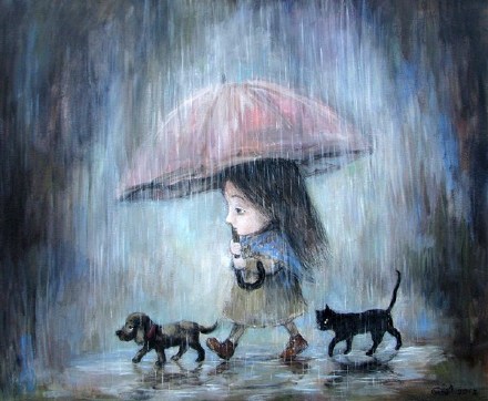 跌落人间的天使,你不懂我的忧伤.丨来自画家nino chakvetadze.