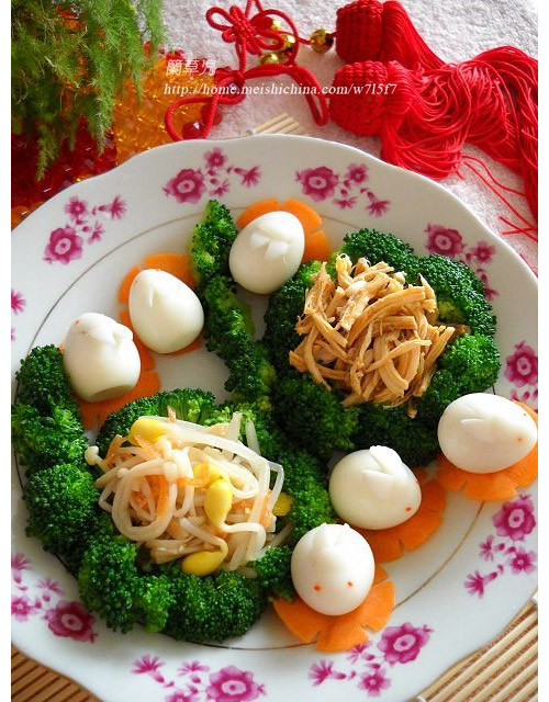 【摆盘】年菜之冷盘--脆如意&amp;红油鸡丝