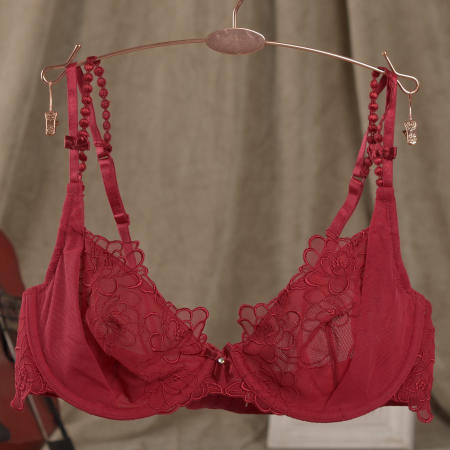 欧美名品 超薄款红色胸罩 女士内衣文胸 75b 80b 80c 85d 85e 90c