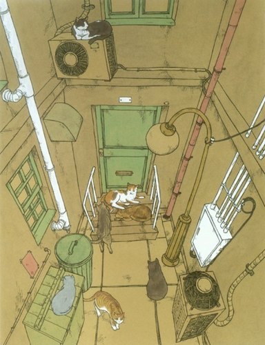 猫咪建筑家 -插画