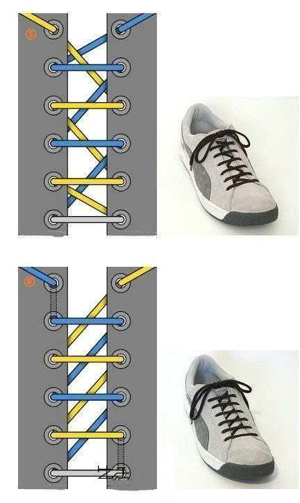 最简单的鞋带系法图解图片