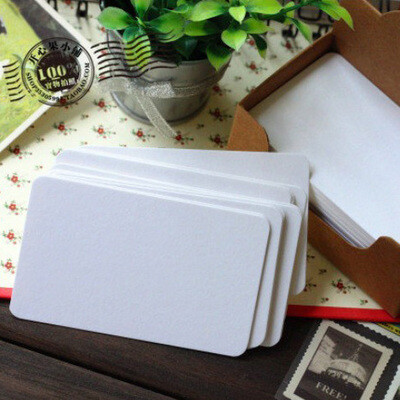 圆角荷兰空白卡片100张盒装 涂鸦留言书签随写古风 复古民族便笺