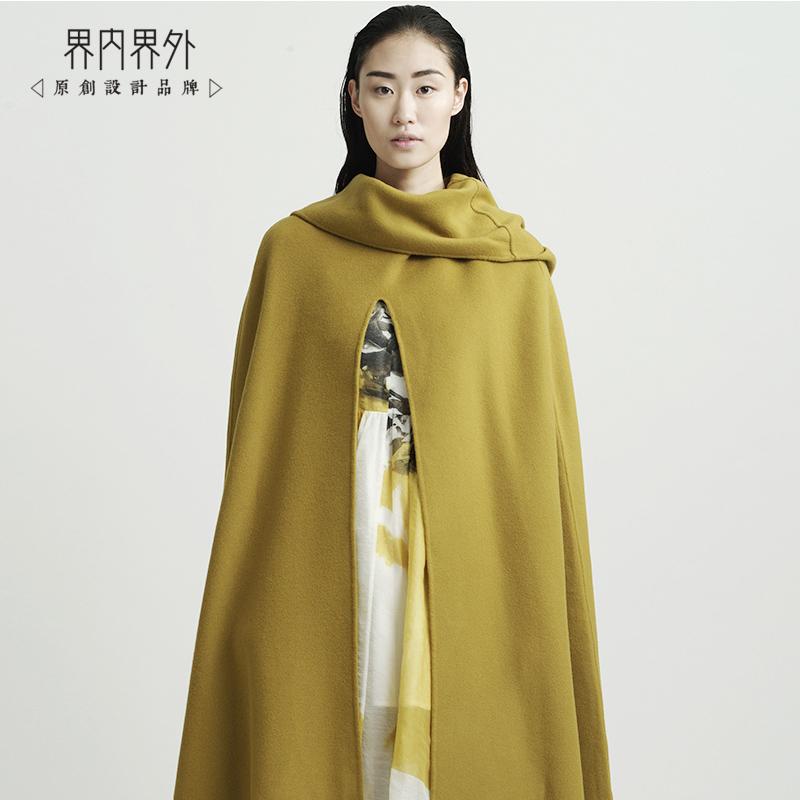 来自星星的你千颂伊明星同款春秋双面羊毛斗篷大衣外套披风衣披肩