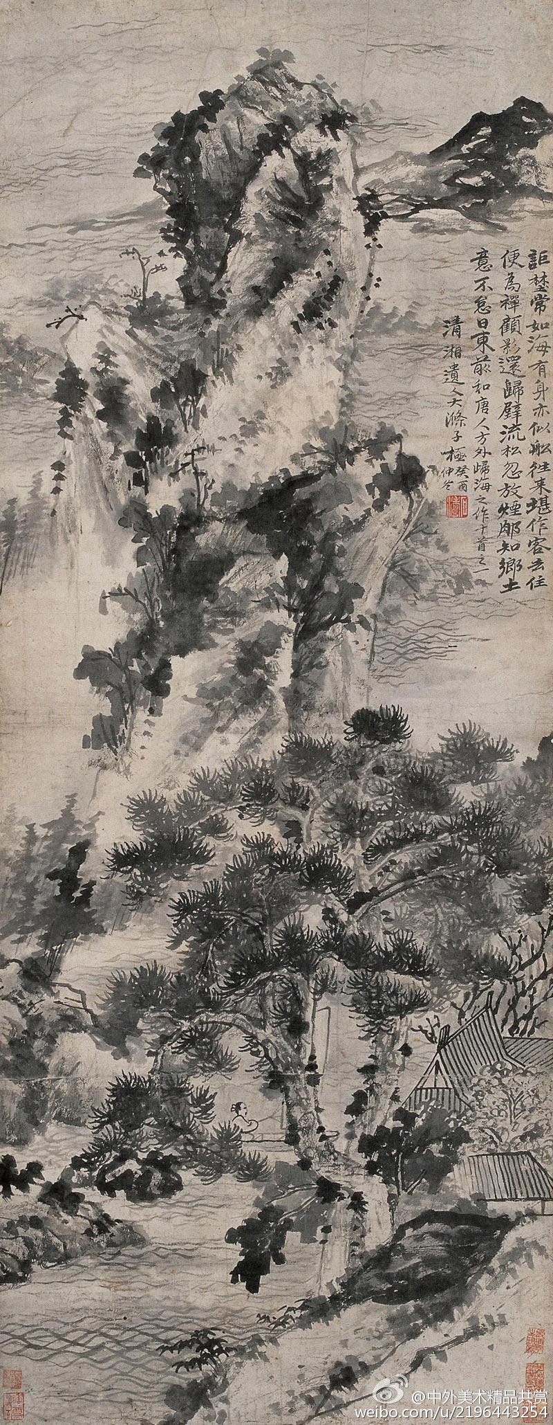 别号颇多,有枝下叟,济山僧,石道人,靖江后人,清湘老人;晚年号瞎800