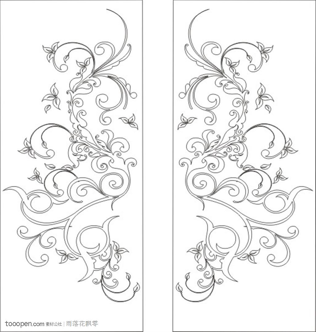 门窗雕刻镂空花瓣系列花纹下载