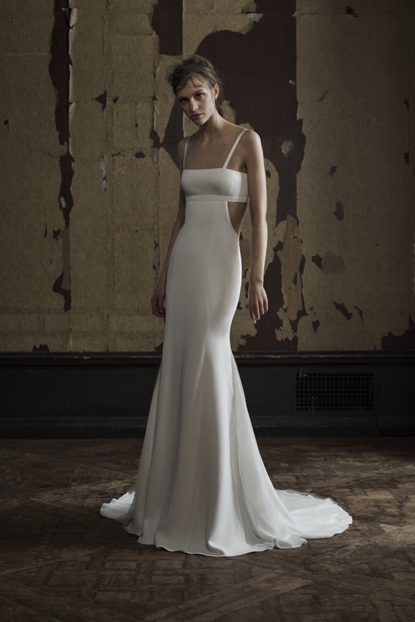 vera wang bridal spring 2016 抹胸吊带露背鱼尾婚纱照