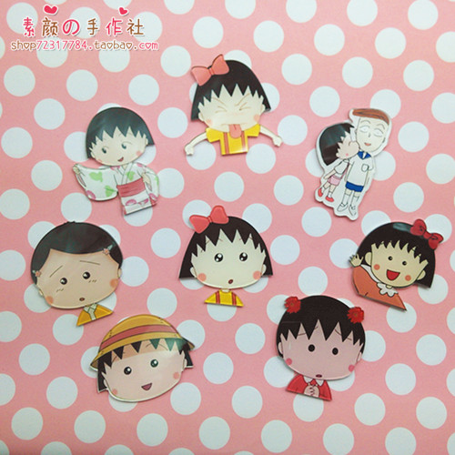 原宿软妹必备●可爱 樱桃小丸子花轮小玉 发圈发绳胸针 新品 特价!