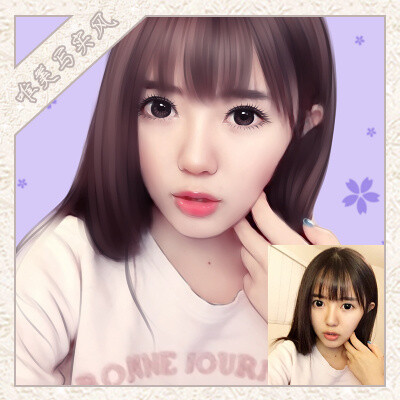 包邮转手绘真人照片漫画唱吧微博q版卡通肖.