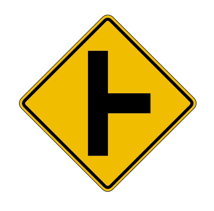 平面交叉路口标志图片