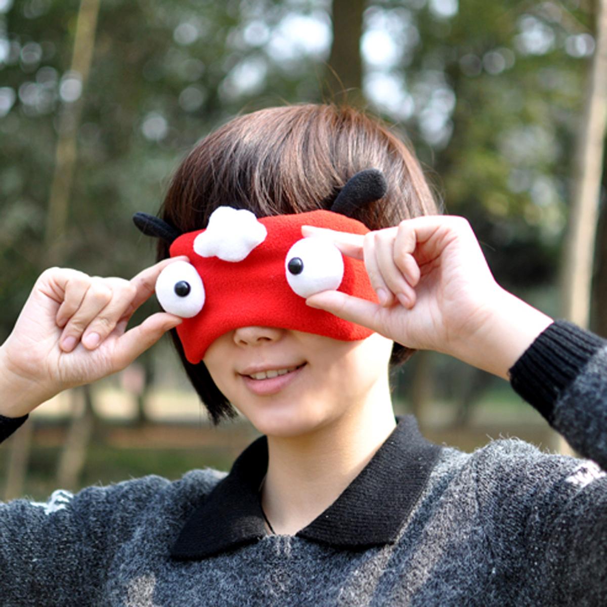 plumo怪兽眼罩 卖萌搞怪 奔跑吧兄弟跑男同款 居家旅行遮光