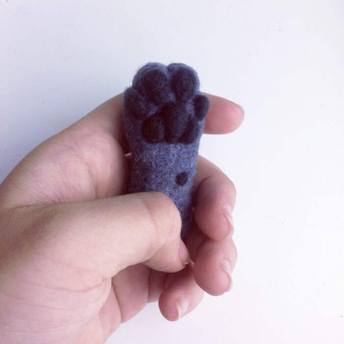定制【成品定做】羊毛毡戳戳乐diy 猫爪 爪子