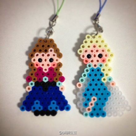 这组六边形模板出来的图 轻轻松松把好多童话故事演绎了一遍#拼拼豆豆