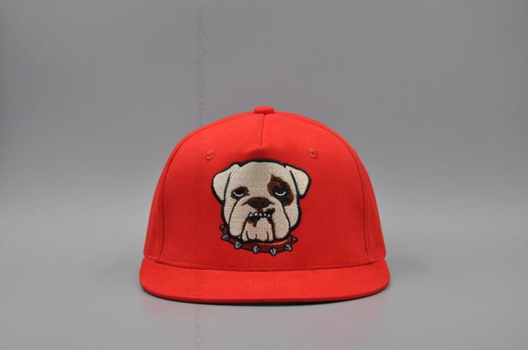 ye3njoy 斗牛犬系列 狗头 snapback 红