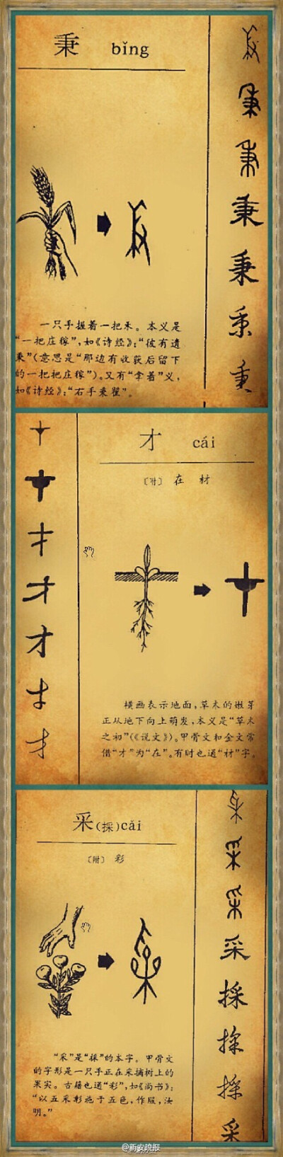 新安国学【6000年的成长轨迹《汉字演变集萃】汉字,记录汉语的