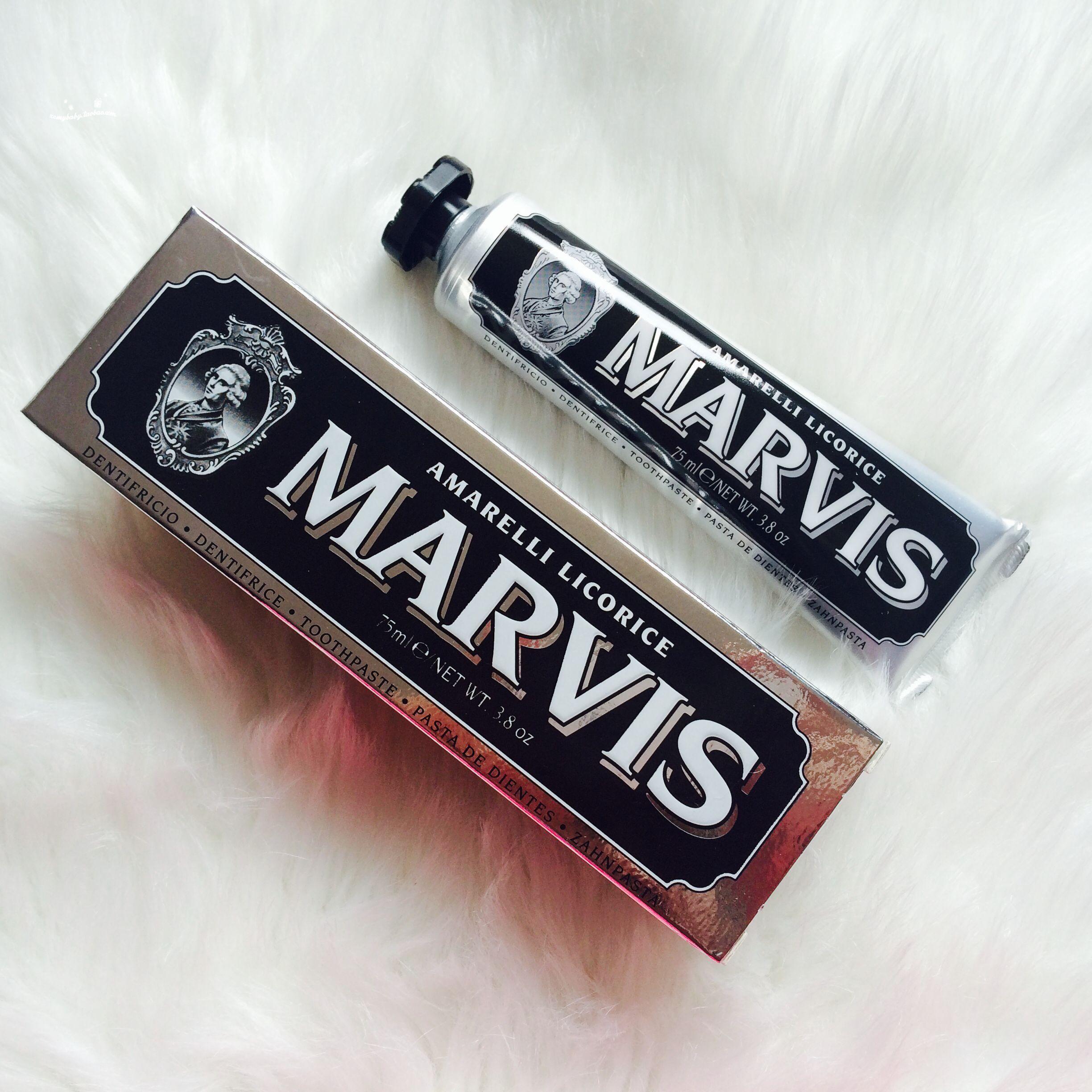 现货marvis牙膏amarelli licorice mint甘草薄荷牙膏益喉咙