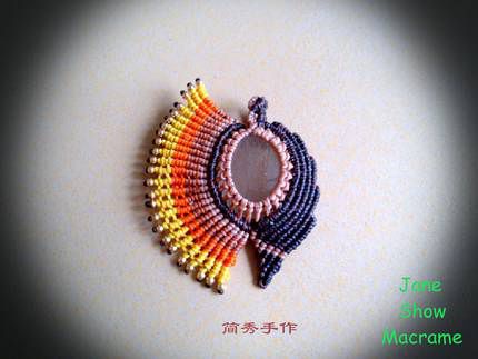 南美macrame项链/泰国蜡绳手工编制/支持定制/天然发晶/简秀手作的