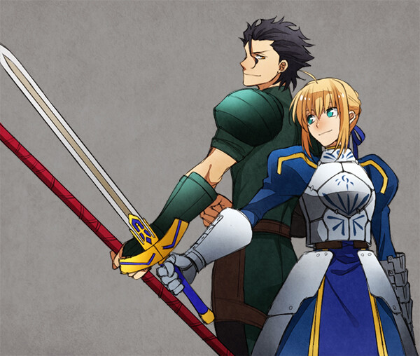 枪剑saber阿尔托利亚·潘德拉贡 lancer 迪卢木多·奥迪那 fate zero