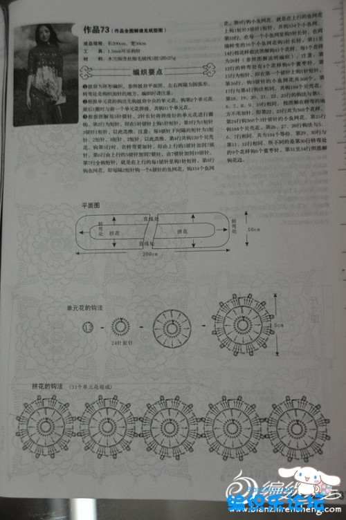 仿王晶辉老师的披肩,有钩法图解-编织乐