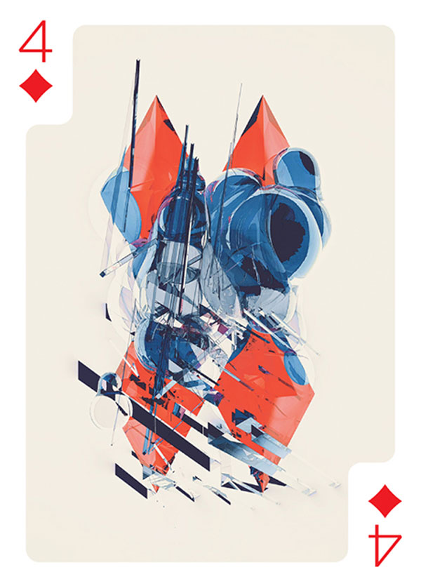 来自世界各地的54位艺术家,采用自己擅长的技术和风格绘制一张扑克牌