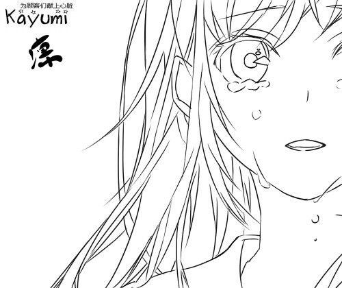 【果冻】线稿 动漫 黑白素材 插画 手帐