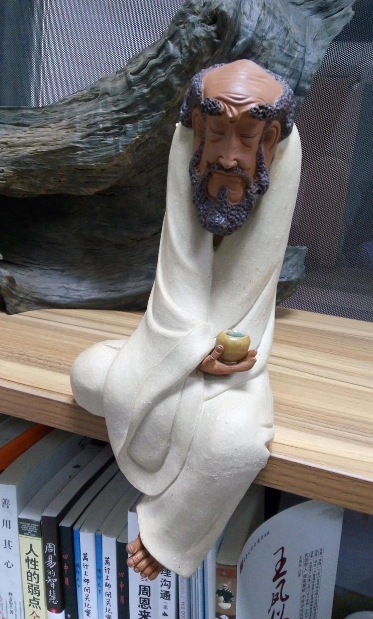 大师级精品石湾公仔达摩系列《达摩参禅》来源:希言堂