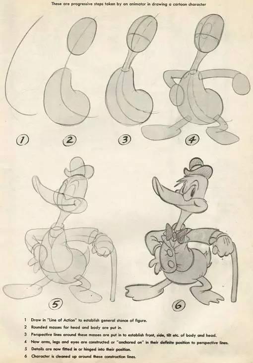 迪士尼原画手稿高清图片
