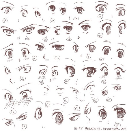 日系眼睛画法动漫图片