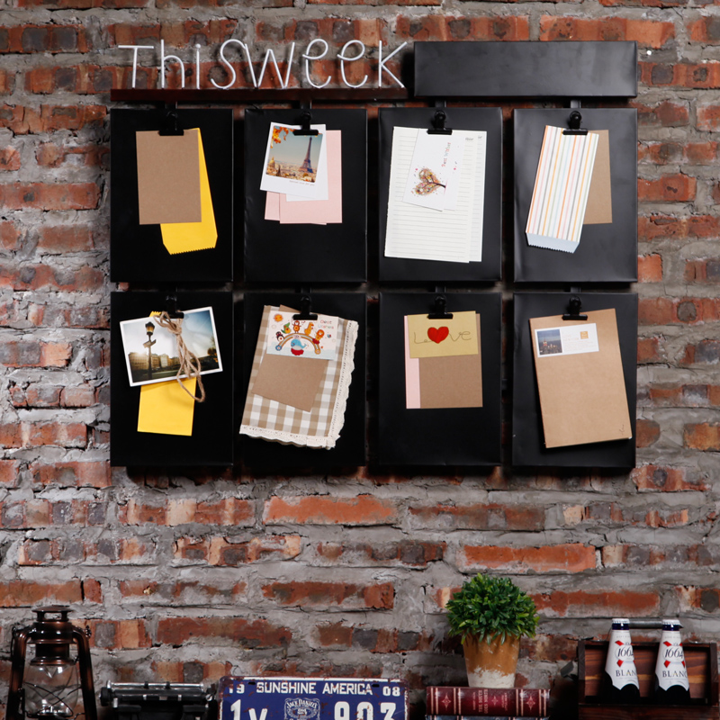 文艺复古时尚箭头黑留言板壁挂家居酒吧咖啡餐厅菜单板创意墙装饰