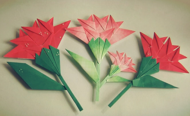 折纸复杂平面花图片