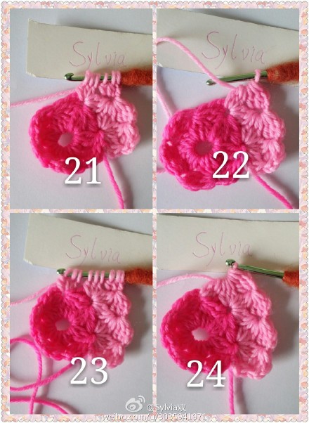 ins上看到的花片试钩了一下.做了个教程.