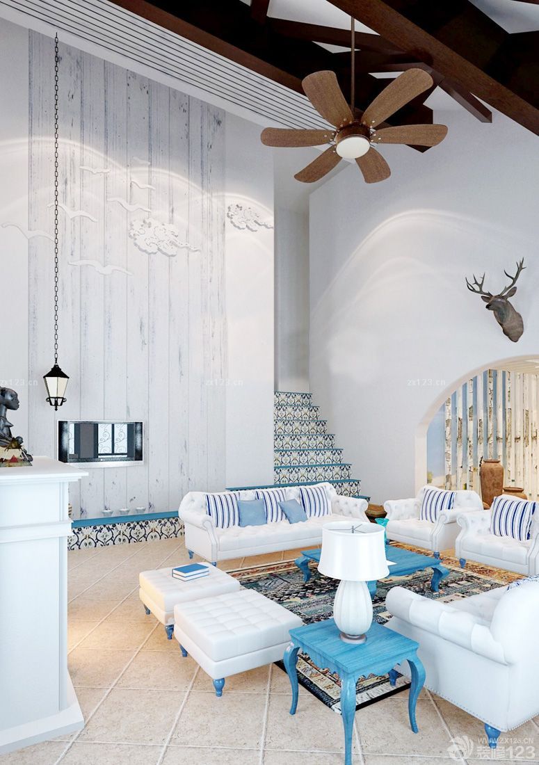 商品房客厅墙面设计装修效果图片