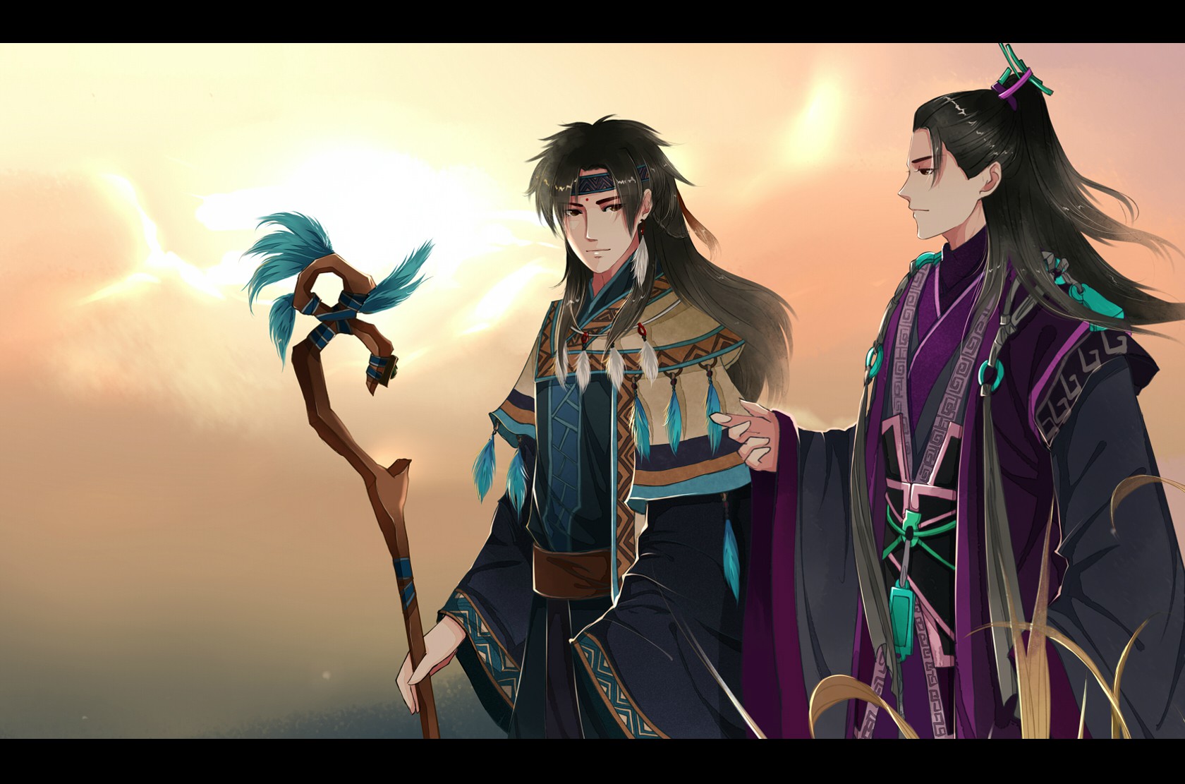 古剑奇谭一 陵越 百里屠苏 绘师【惊嘞个蛰】