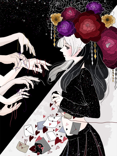 【指尖缠绕的红线那端】命运的红线特辑 二次元 pixiv 插画 p站 美