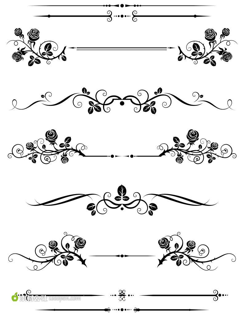 欧式玫瑰花纹装饰花边