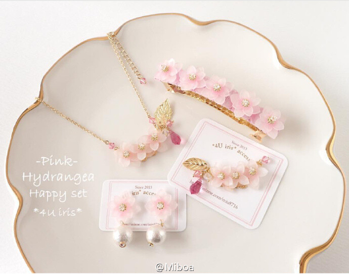 热缩片 一组热缩花花饰品…配件用的好…成品真心高大上啊…ins:4u